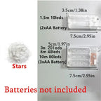 LED String Lights Outdoor Star Chain Lights Garland Lights Bulb Fairy Lights Party Home Wedding Garden  Decor-Serilas