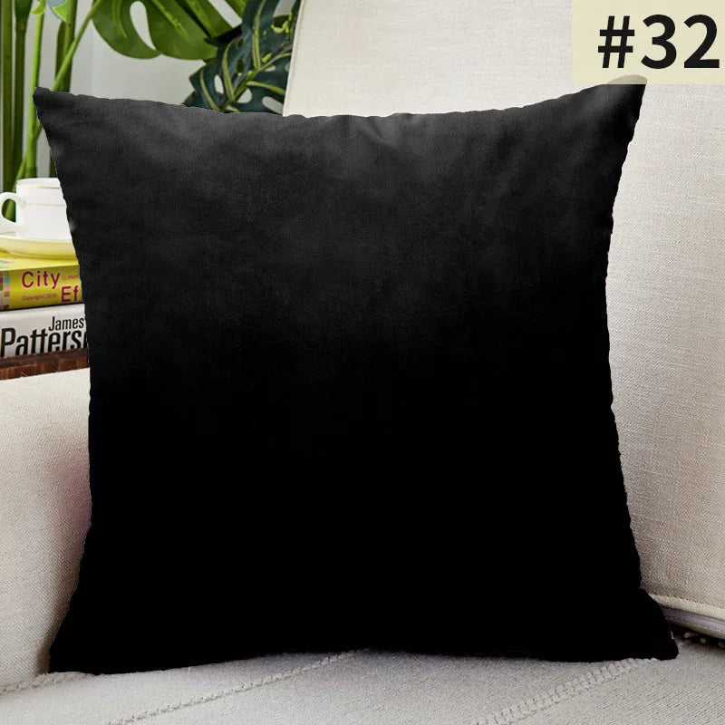 Velvet Cushion Cover Solid Color Throw Pillow Covers for Living Room Sofa Decorative Pillow Home Decor Pillowcase-Serilas