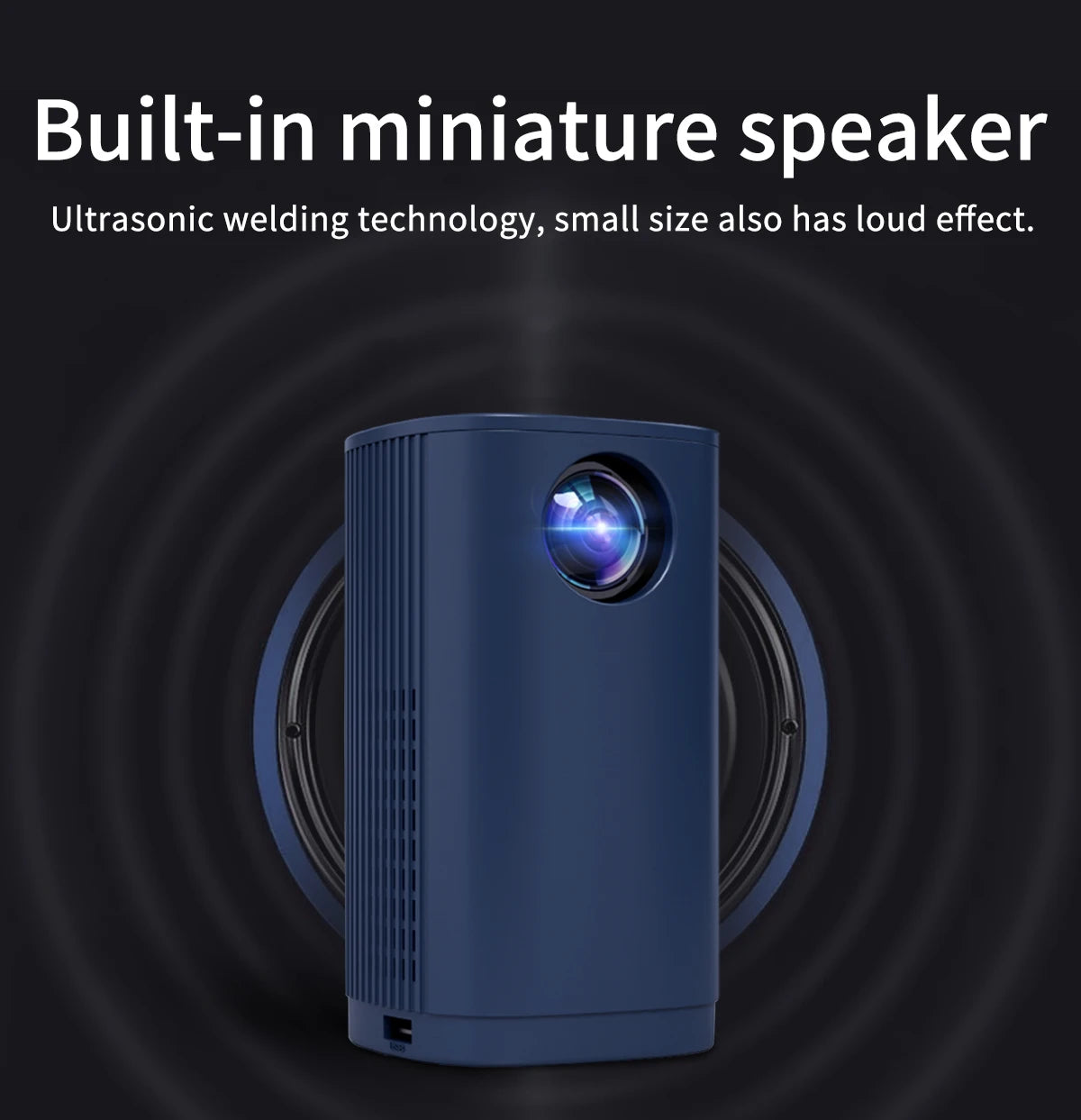 Smart Projector WIFI Mini Portable Home Theater Mobile Phone Same Screen Projector Support 4K LED Home Video Projector &Speaker-Serilas