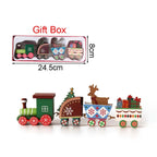 Christmas Wood Train Decoration,Christmas Ornaments With Moving Train,Home Noel,Happy New Year 2025 Gifts-Serilas