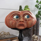 Artificial Pumpkin Statue for Garden Decoration, Pumpkin Face, Monster, Party Decoration, Expression-Serilas