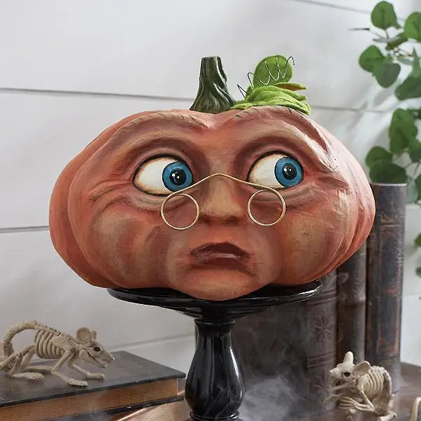 Artificial Pumpkin Statue for Garden Decoration, Pumpkin Face, Monster, Party Decoration, Expression-Serilas