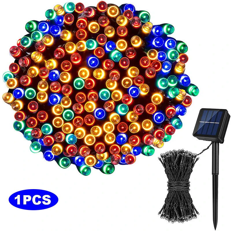 LED Solar Light String 8 Functions Outdoor Waterproof Lawn Starry Sky Christmas Garden Courtyard Decoration Atmosphere Lights-Serilas