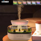 Aroma Air Humidifier Fragrance Essential Oil Diffuser for Home Raindrop Model Aroma Diffuser Humidifier with LED Colorful Light-Serilas