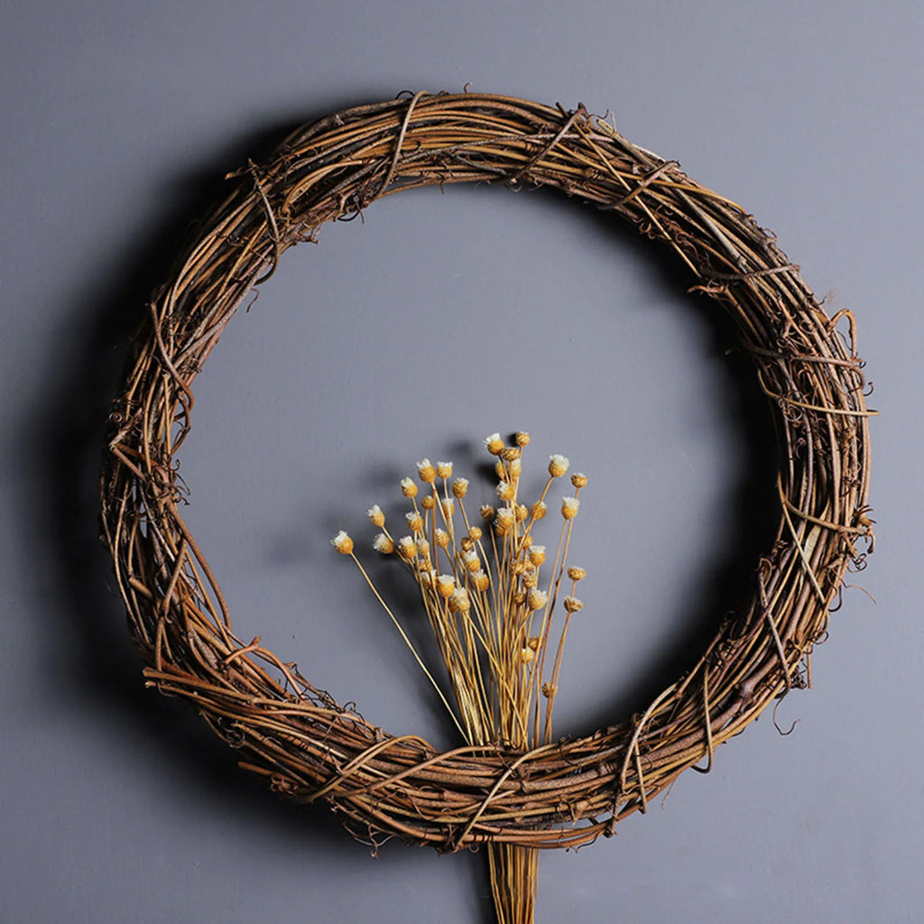 Natural Wreath 8/10/12cm Diameter Christmas Rattan Wreath Rings Braided Wreath DIY Hand-Woven Grapevine Vines Wreaths Crafts-Serilas