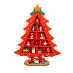 Christmas Decorations Wooden Christmas Tree Creative Scene Layout Ornaments Three-dimensional Red Xmas Table Desktop Decoration-Serilas