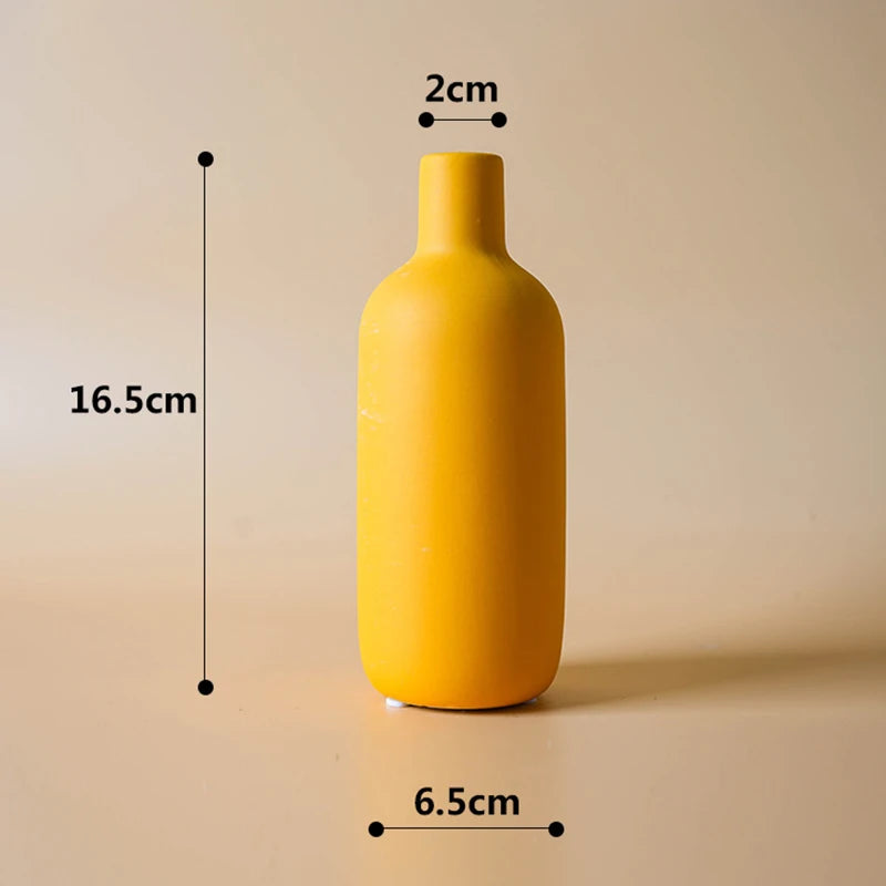 Nordic Ceramic Vase  Decoration Dry Flower Arrangement Home Furnishings  For Table Shelf Dining Room-Serilas
