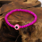 Multicolor Crystal Beaded Elastic Bracelets for Women Boho Jewelry Evil Eye Charm Bracelet Female Girl Gifts Wholesale-Serilas