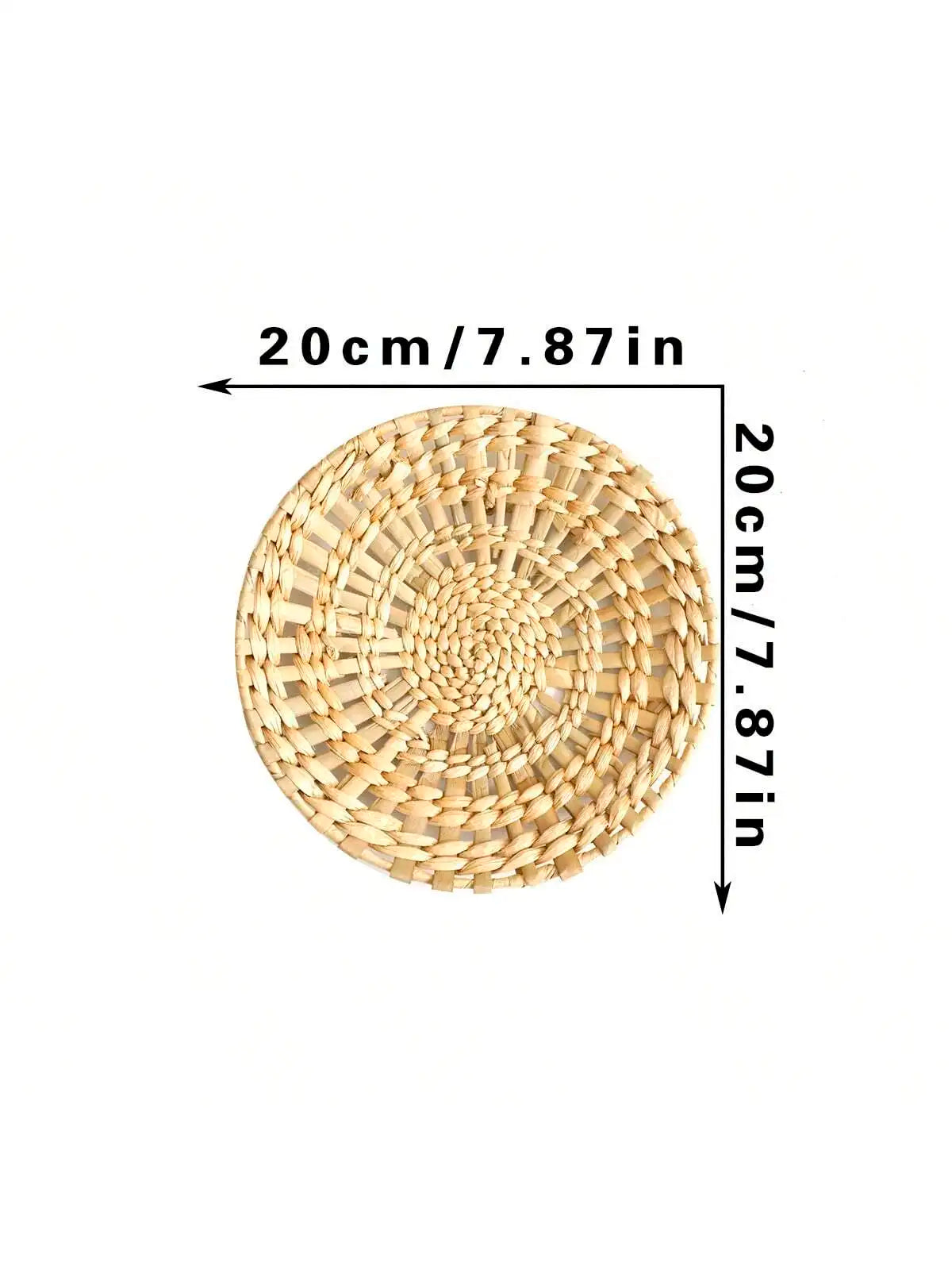 Hanging Woven Cloth Wall Basket Handmade Decorative Rustic Boho Wall Baskets Decor Home Farmhouse Wicker Round Seagrass Baskets-Serilas