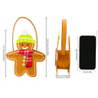 Christmas Gifts Bags Cute Gingerbread Man Storage Bags Chocolate Cookies Candy Handbags for Christmas Birthday Party Decorations-Serilas