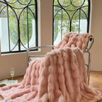 Luxury Faux Fur Rabbit Fur Thickened Blanket, Winter Soft Blanket Throw for Home Bed Sofa Cover 100X150cm 150X200cm 200X230cm-Serilas