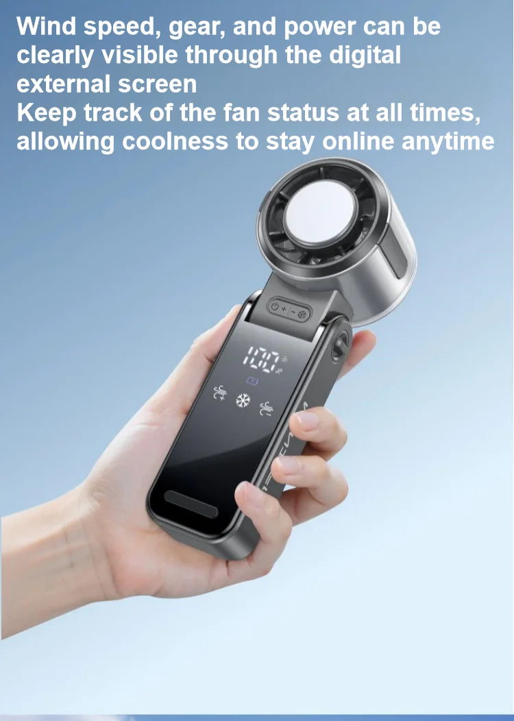 Portable Fans 29,000 RPM Collapsible Foldable TEC Superconducting Cooling Mini Portable Fan Air Cooler Minifan-Serilas