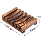 Natural Bamboo Soap Holder Wooden Bathroom Soap Storage Rack Prevent Mildew Soap Draining Box Organizers Bathroom Accessories-Serilas
