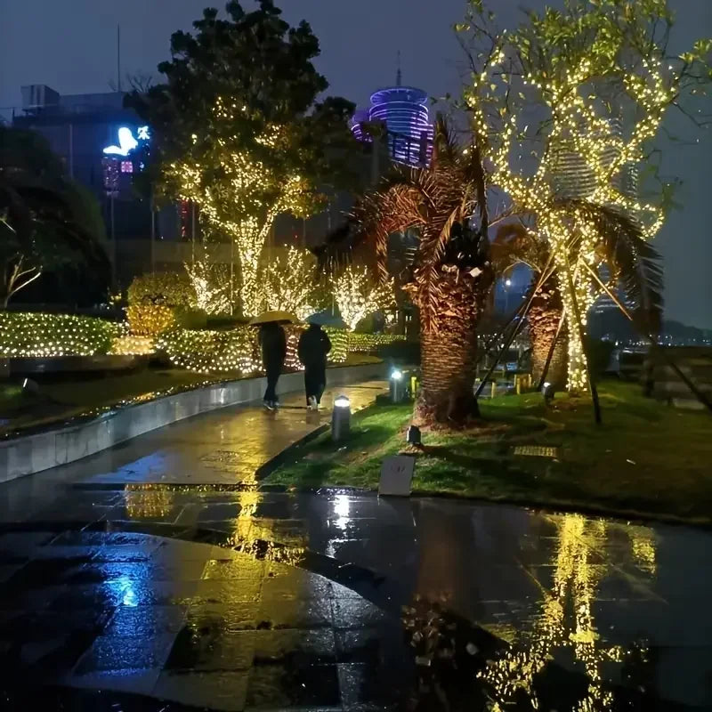 LED Solar Light String 8 Functions Outdoor Waterproof Lawn Starry Sky Christmas Garden Courtyard Decoration Atmosphere Lights-Serilas