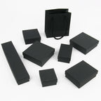 1PCS Black Square Jewelry Display Gifts Box Organizer Engagement for Ring Earring Brooch Necklace Bracelet Packaging Boxes-Serilas