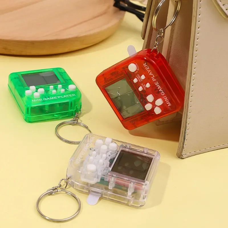 Portable Pocket Mini Classic Game Machine Keychain Children's Handheld Retro Nostalgic Game Console With Keyring Kids Toys Gift-Serilas