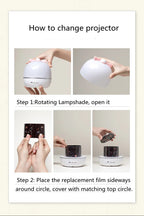 Starry Projector Night Light Rotating Sky Moon Lamp Galaxy Lamp Home Bedroom Decoration Starlight Christmas Lights for Kids Gift-Serilas