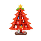 Christmas Decorations Wooden Christmas Tree Creative Scene Layout Ornaments Three-dimensional Red Xmas Table Desktop Decoration-Serilas