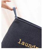 Jute Cloth Art Dirty Clothes Collection Basket Light Luxury Home Bathroom Foldable Laundry Basket Large Capacity Storage-Serilas