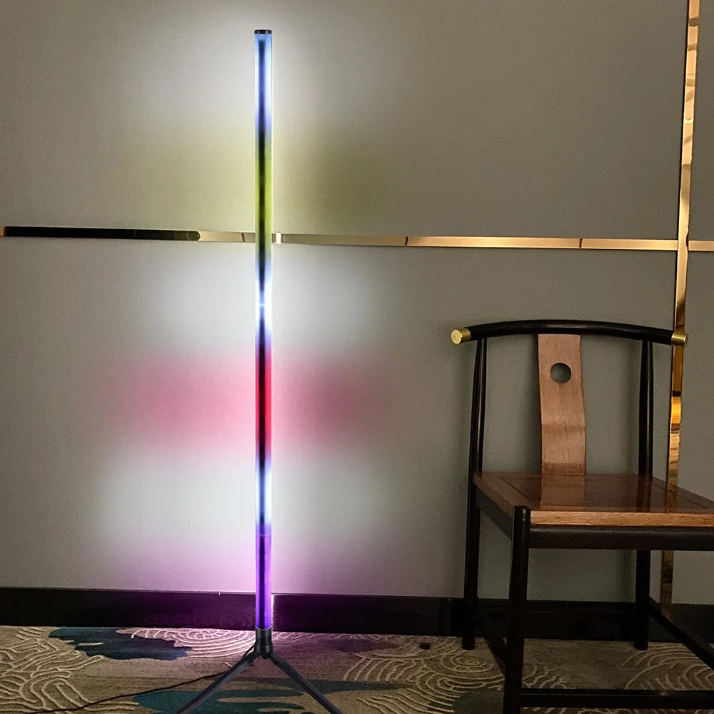 RGB LED Floor Lamp Remote APP Control Music Sync Corner Mood Lighting Smart Modern Mood Standing Lights for Bedroom Living Room-Serilas