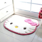 50x60cm Kawaii Hello Kitty Cartoon Rug Anime Kt Cat Plush Floor Mat Bathroom Non-Slip Carpet Car Cushion Soft Living Room Decor-Serilas