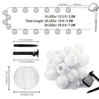 LED Solar Lantern String Lights Outdoor Garland Fairy Lights Solar Powered Garden Decorative Light for Christmas Wedding Party-Serilas