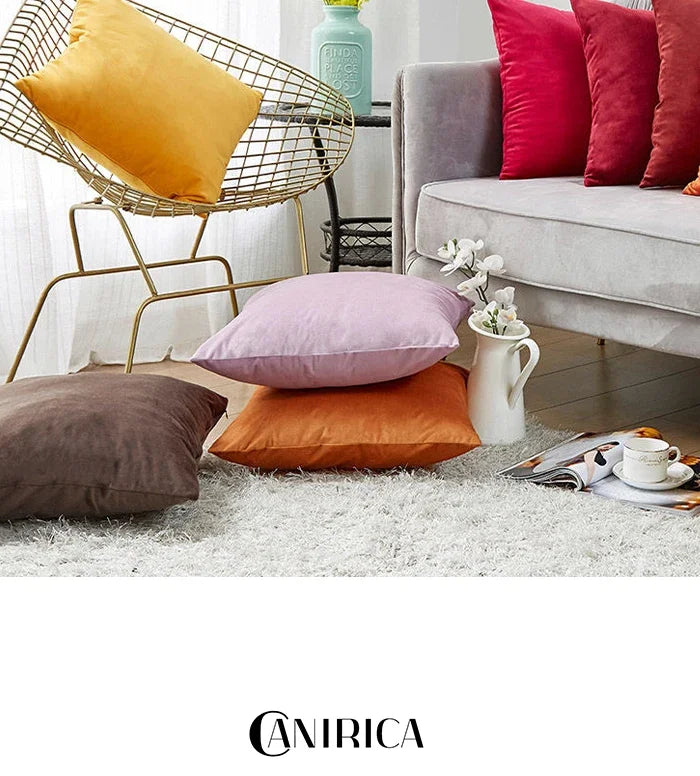 Velvet Cushion Cover Blue Home Decor Items Creative Decorative Pillows for Sofa Bed Living Room Personalized Gifts 40*40cm-Serilas