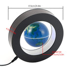 Floating Globe Levitating World Map Rotating Ornament LED Lamp for Bedside Light Novelty Floating Lamp Magnetic Levitation Globe-Serilas