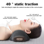 Electric Neck Massage Pillow Heating Vibration Neck Massager Back Cervical Traction Relax Sleeping Memory Foam Spine Support-Serilas