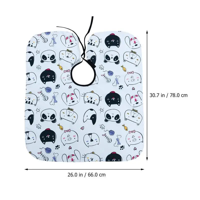 Black Hairdresser Apron Hair Cut Cape Salon Client Gown Robes Cape Waterproof Hair Cutting Smock For Clients Kimono Style Capes-Serilas