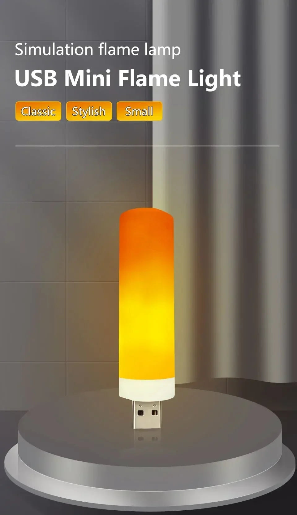 USB LED Flame Light Dynamic Flame Effect Fire Light Bulb USB Atmosphere Light LED Corn Bulb Garden Decor Flickering Lamp-Serilas