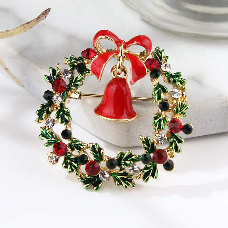 Fashionable Christmas Wreath Decoration Corsage ,31 Styles To Choose From Versatile Brooch, ,ideal Choice for Gifts-Serilas