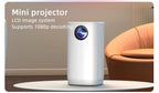 Smart Projector WIFI Mini Portable Home Theater Mobile Phone Same Screen Projector Support 4K LED Home Video Projector &Speaker-Serilas