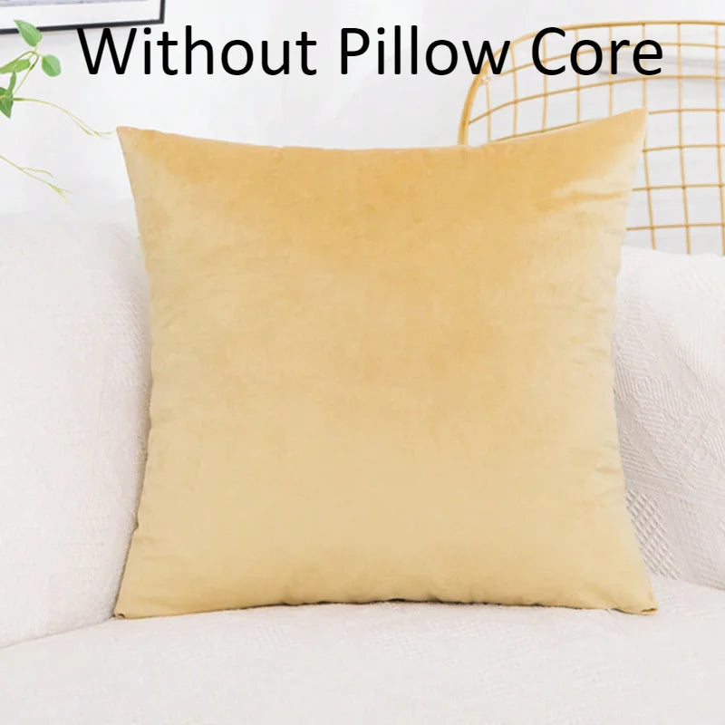 Velvet Solid Color Skin-friendly Pillow Cover Cushion Cover (excluding Filling) Living Room Sofa Decoration Cushion Cover-Serilas