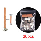 30pcs Wooden Candles Wick for DIY Paraffin Candle Jar Making Kit Candle Core with Clip Base Handmade Smokeless Candle Wick Cores-Serilas