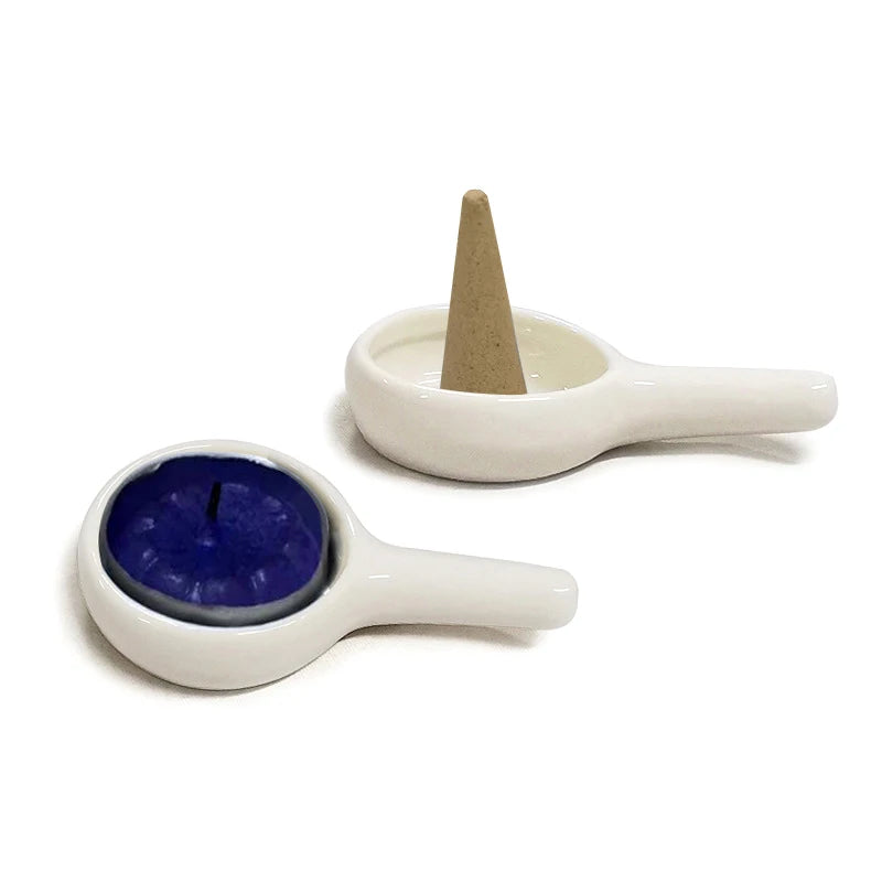 Ceramic Candle Holder Wax Melt Oil Burner Diffuser Fragrance Tray Aromatherapy Furnace Candlestick Home Decoration-Serilas