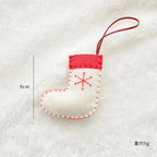 Christmas Tree Snowflake Gift Decoration Pendant Wool Felt Gingerbread Handmade DIY Accessories Christmas New Year Decoration-Serilas