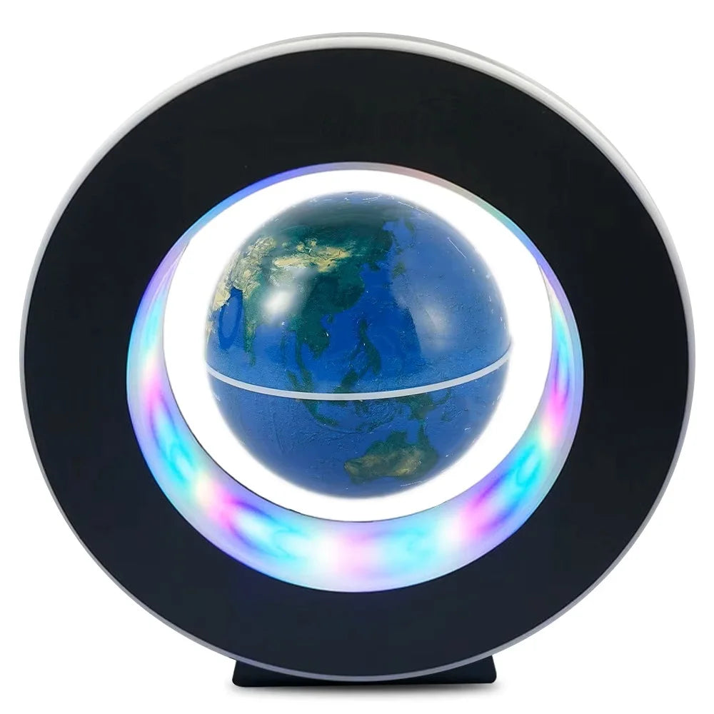 Floating Globe Levitating World Map Rotating Ornament LED Lamp for Bedside Light Novelty Floating Lamp Magnetic Levitation Globe-Serilas