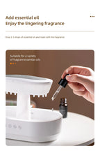 Aroma Air Humidifier Fragrance Essential Oil Diffuser for Home Raindrop Model Aroma Diffuser Humidifier with LED Colorful Light-Serilas