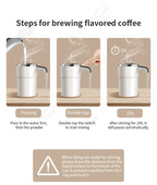 Automatic Stirring Cup Rechargeable Portable Coffee Electric Stirring Stainless Steel Mixer Rotating Magnetic Self Stirring Mugs-Serilas