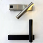 Minimalist wall lamp, living room bedroom wall rotatable spotlight, creative minimalist bedside lamp, USB interface reading lamp-Serilas