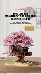 Christmas Gifts DIY Flowers Tree House Micro Building Blocks Block Assembly Brick Handmade Girls Girlfriend Birthday gift kids-Serilas