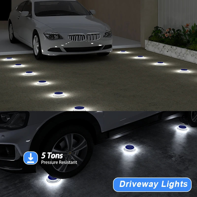 6 Packs Solar Driveway Lights Solar Dock Lights 