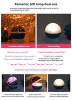 Night Lamp Projector Starry Sky Night Light Projector Baby Lamp Decor Rotating Starry Nursery Moon Galaxy Projector Table Light-Serilas
