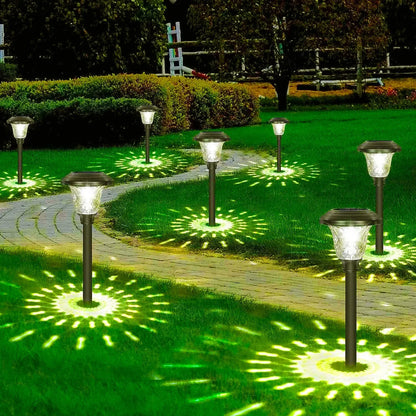 Solar Pathway Lights Outdoor Solar Yard Lamp Warm Lighting IP65 Waterproof LED Auto On Off Solar Lights for House Garden Path