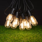 LED S14 String Lights for Outside E27 220V EU PLUG 2W Waterproof Patio Light Dimmable Shatterproof Waterproof Garden Light Decor-Serilas