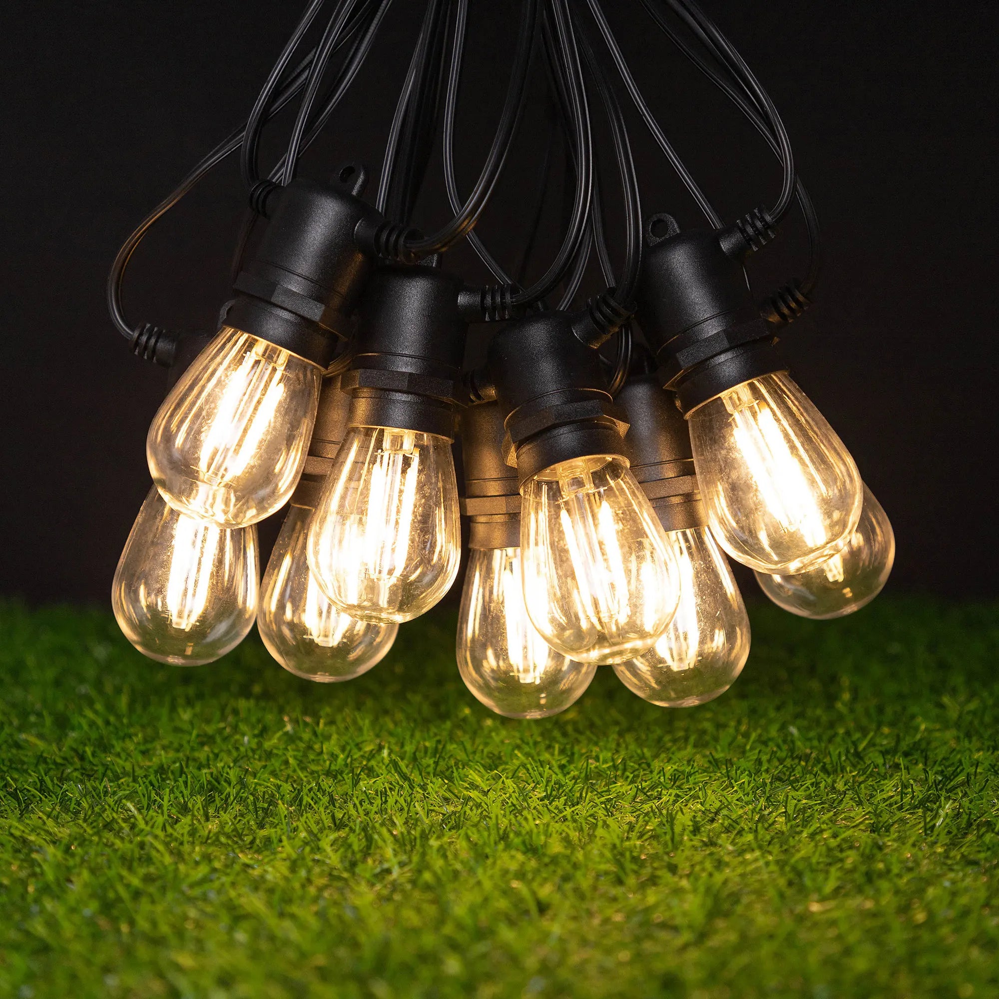 LED S14 String Lights for Outside E27 220V EU PLUG 2W Waterproof Patio Light Dimmable Shatterproof Waterproof Garden Light Decor-Serilas