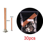 30pcs Wooden Candles Wick for DIY Paraffin Candle Jar Making Kit Candle Core with Clip Base Handmade Smokeless Candle Wick Cores-Serilas