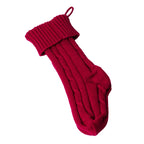 Large Christmas decorations Christmas stocking gift bag Knitted Christmas pendant Cross border woolen Christmas stocking-Serilas