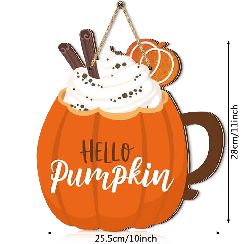 Adorable Pumpkin - Shaped Decor: "Hello Pumpkin" with Cream, Cinnamon Sticks & Ginger Slice-Serilas